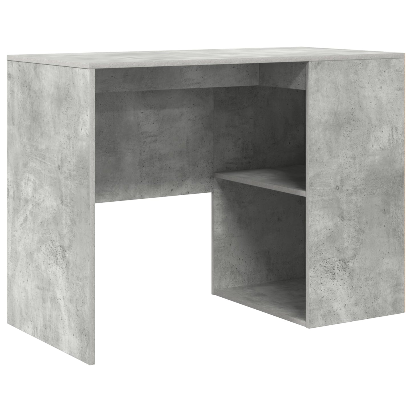 Corner Desk Concrete Grey 102x88x75 cm Engineered Wood
