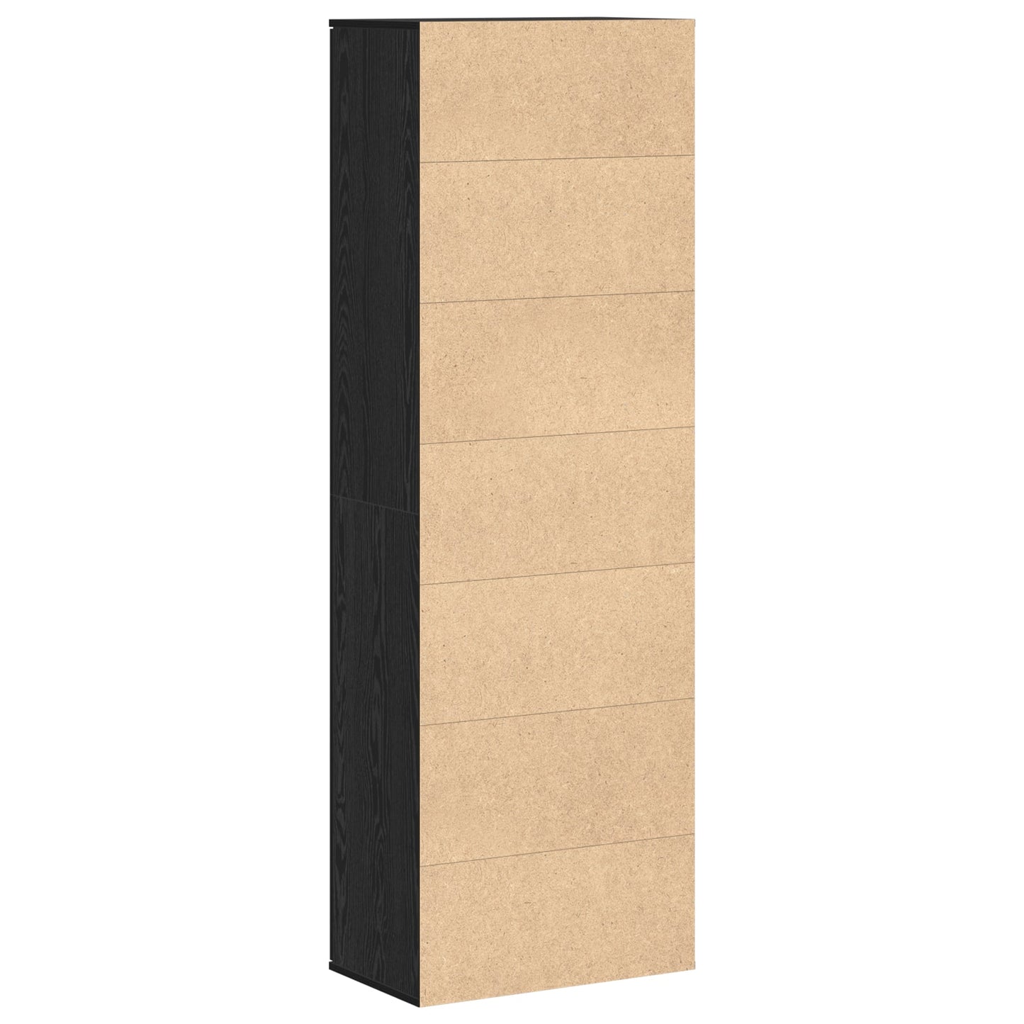 Highboard Black Oak 60x35x180 cm Engineered Wood