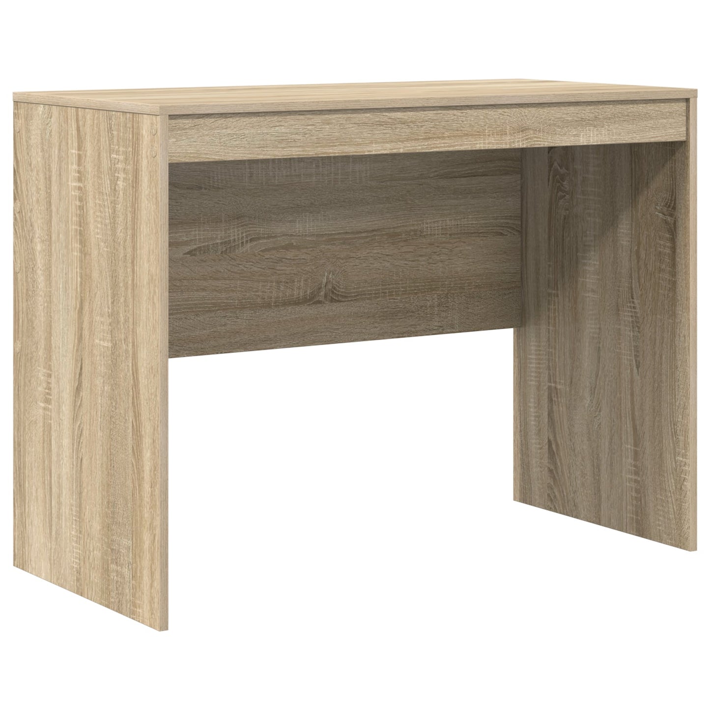 Desk with Storage Sonoma Oak Engineered Wood