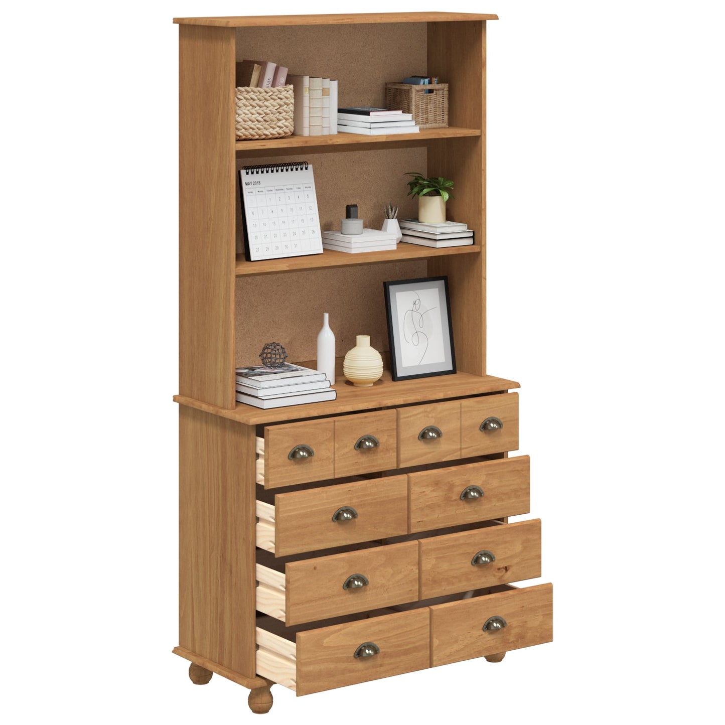 Hutch 'ASKIM'Honey Brown 91x40x183 cm Solid Wood Pine, vidaXL Hutch 'ASKIM'91x30x104 cm Solid Wood Pine, vidaXL Chest of Drawers 'ASKIM'Honey Brown 91x40x79 cm Solid Wood Pine