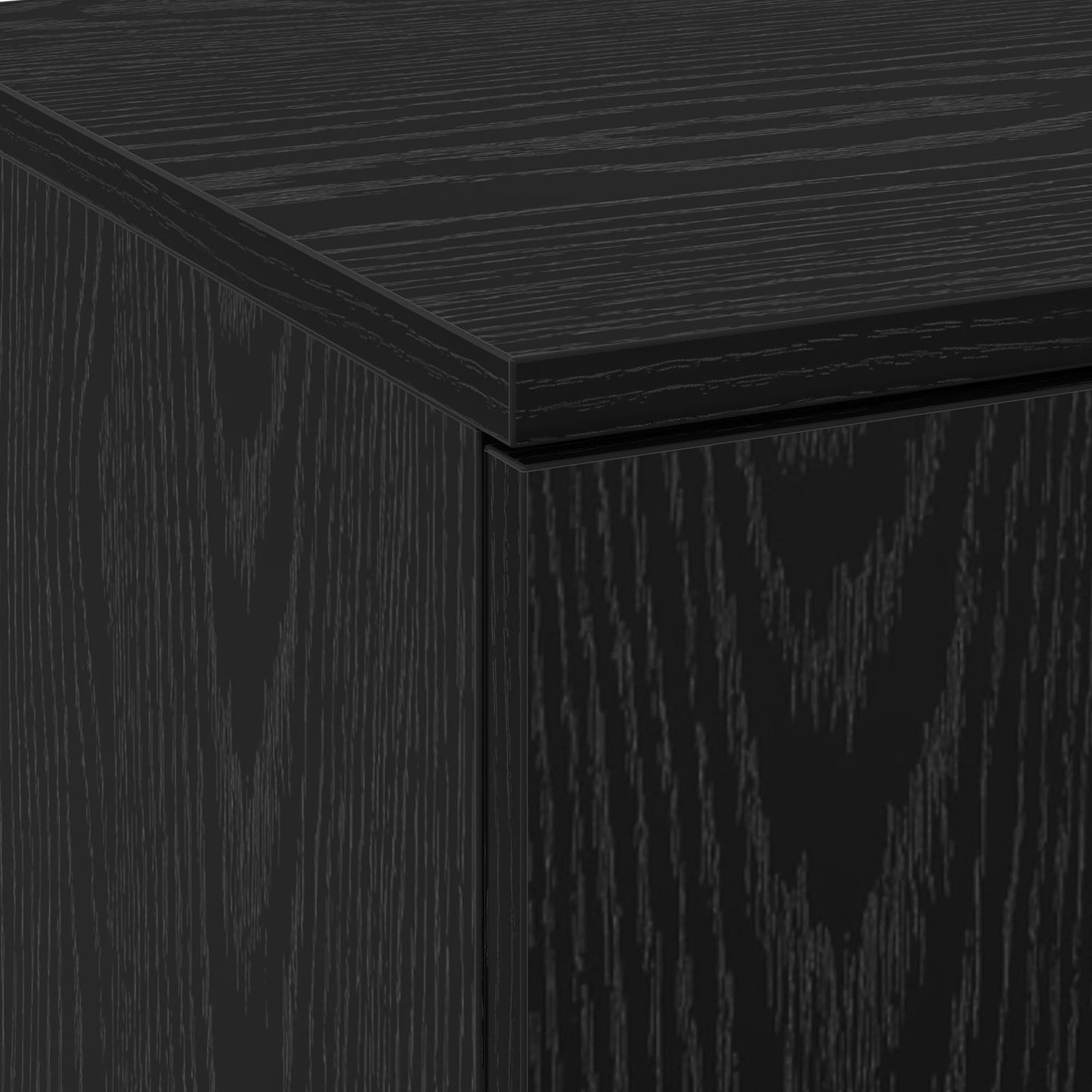 Highboard Black Oak 70x35x180 cm Engineered Wood