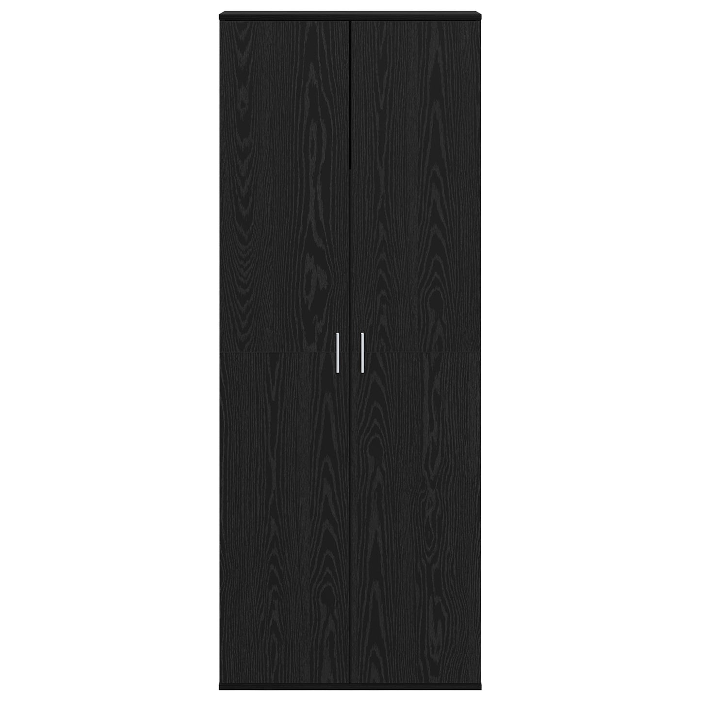 Highboard Black Oak 70x35x180 cm Engineered Wood