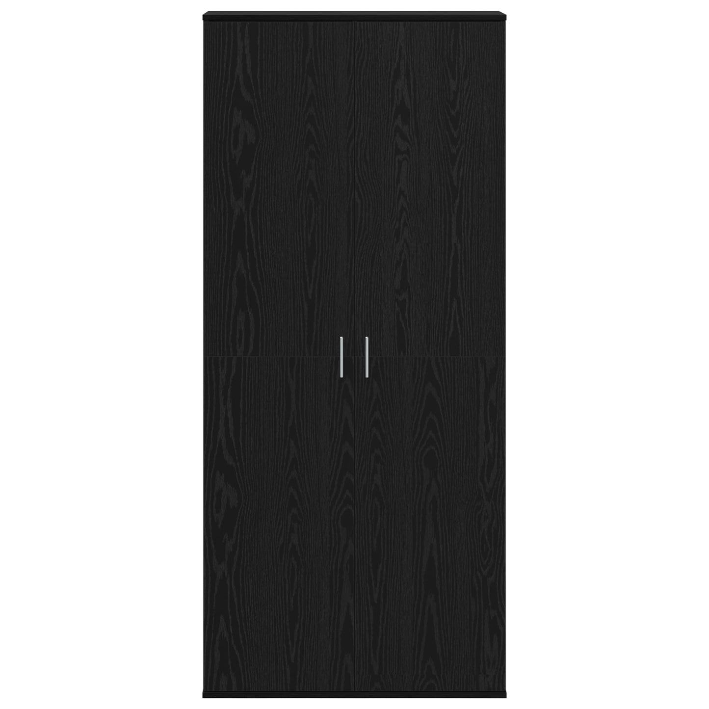 Highboard Black Oak 80x35x180 cm Engineered Wood