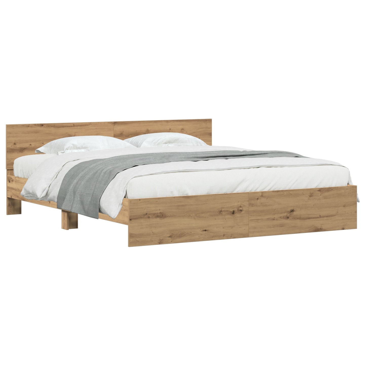 Modern Wooden Super King Size 1.8m Bed Frame Base With Headboard Wood Beds