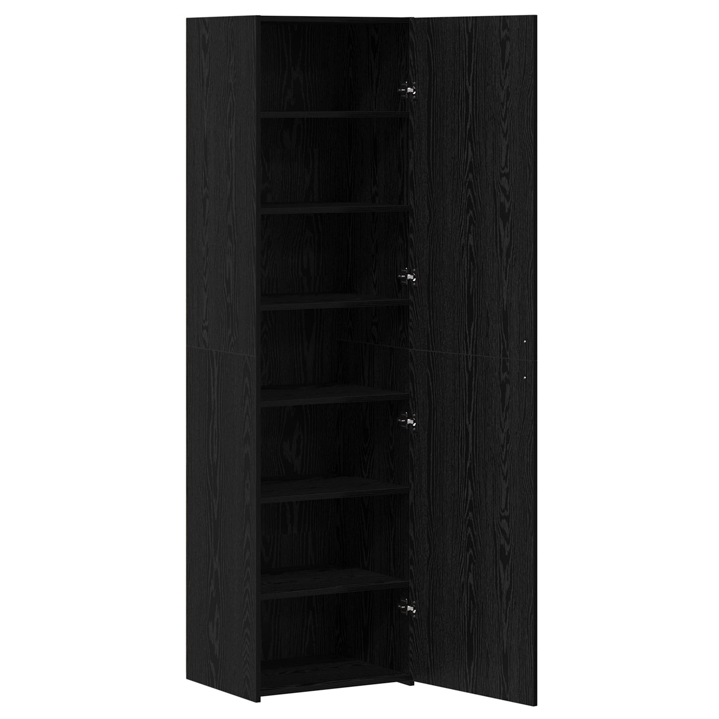 Highboard Black Oak 50x42.5x185 cm Engineered Wood