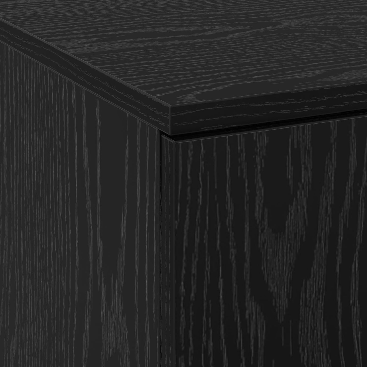 Highboard Black Oak 60x35x180 cm Engineered Wood