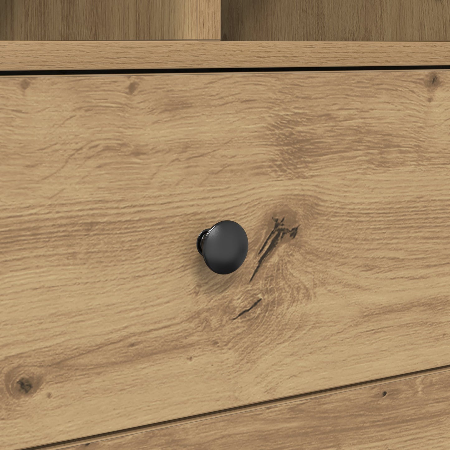Desk with Storage Artisan Oak Engineered Wood