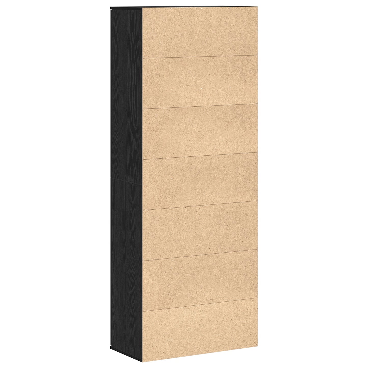 Highboard Black Oak 70x35x180 cm Engineered Wood