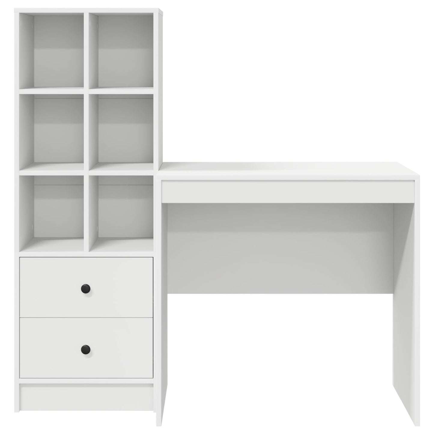Desk with Storage White Engineered Wood, vidaXL Desk White 80x50x76 cm Engineered Wood