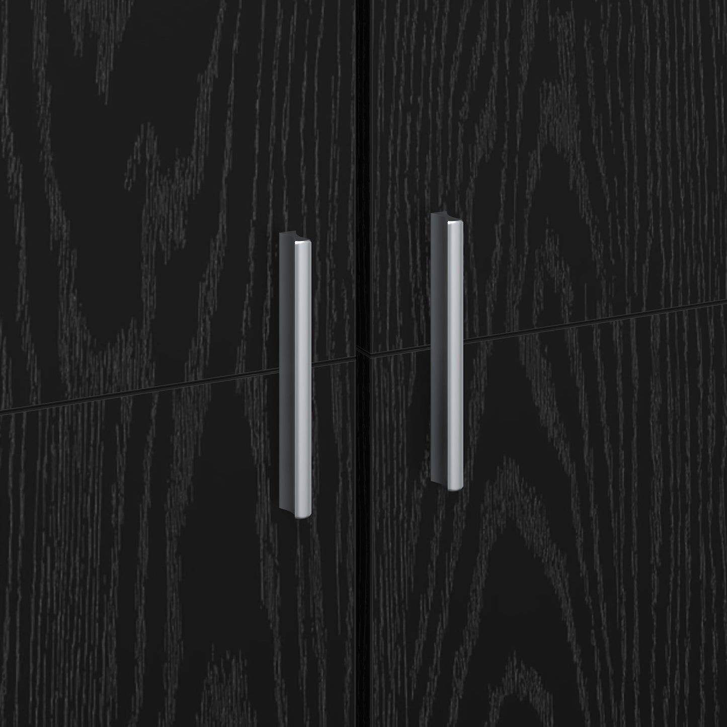 Highboard Black Oak 70x35x180 cm Engineered Wood