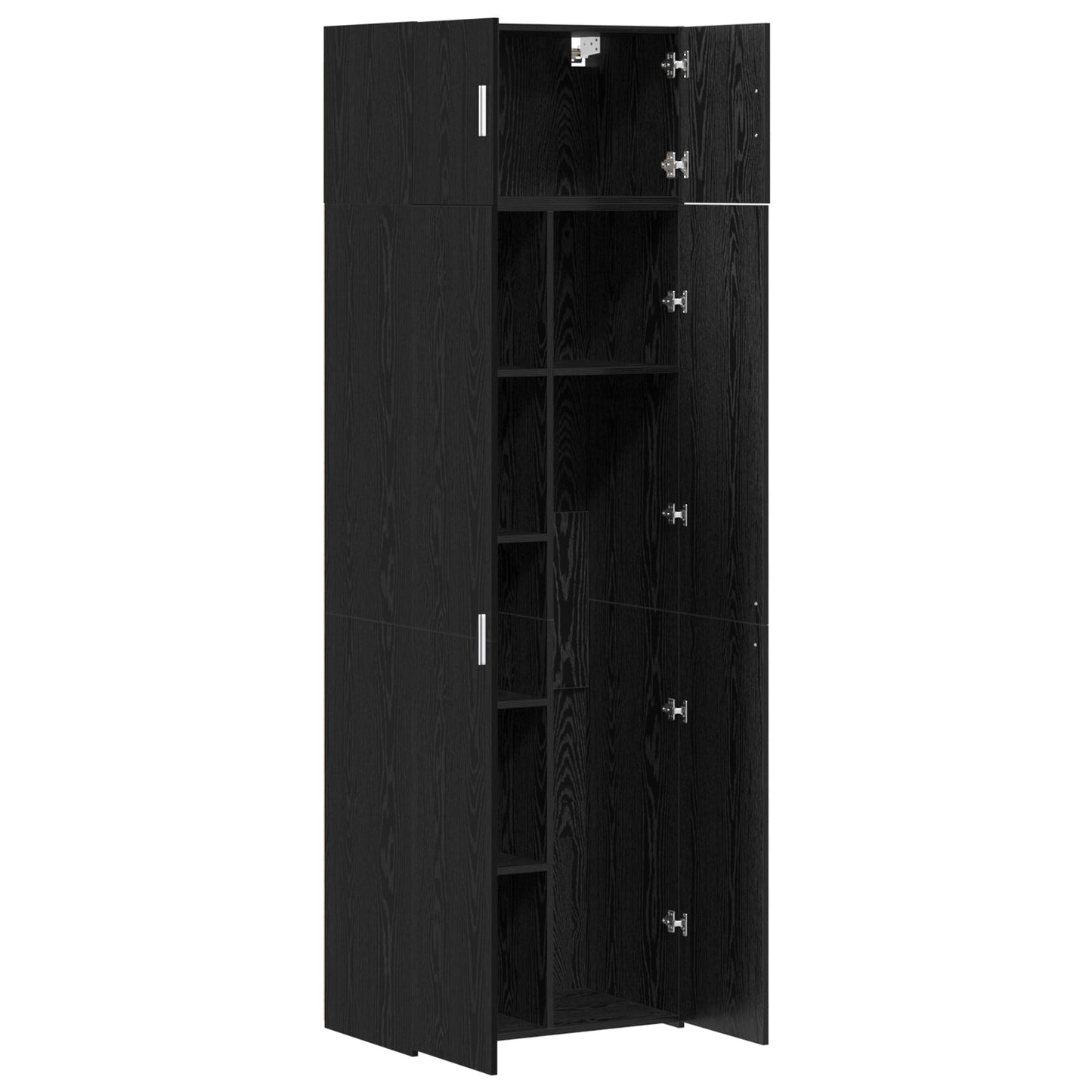 Storage Cabinet Black Oak 70x42.5x225 cm Engineered Wood, vidaXL Wall Cabinet Black Oak 70x42,5x40 cm Engineered Wood
