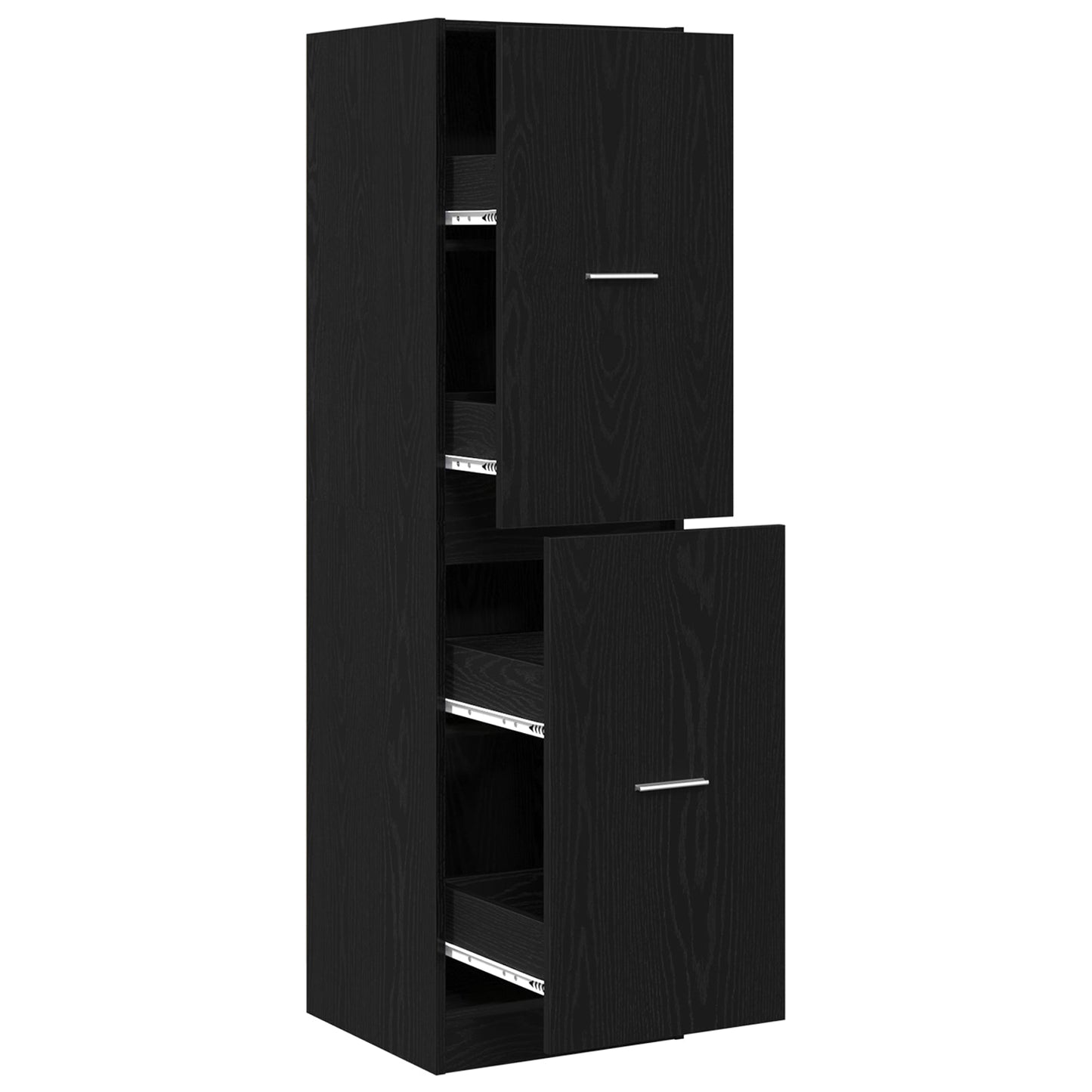 Apothecary cabinet Black Oak 40x41x144.5 cm Engineered Wood
