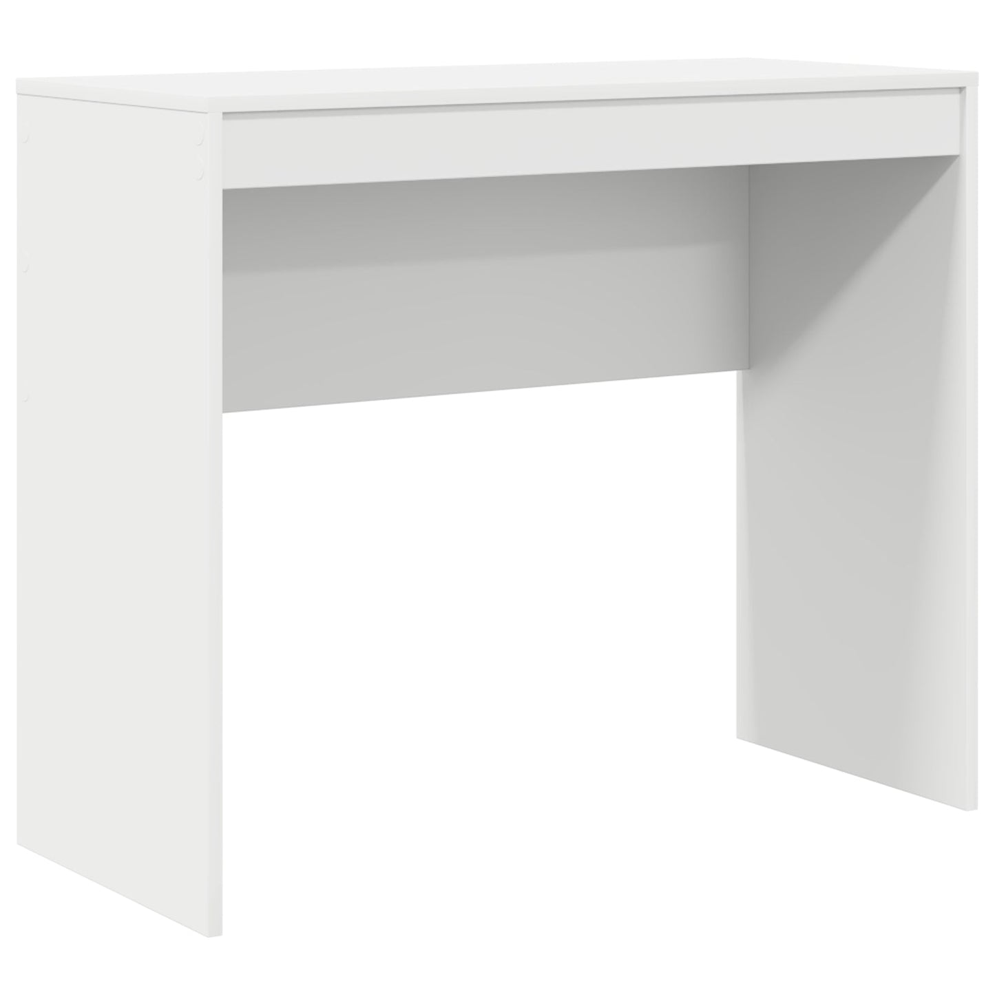 Desk with Storage White Engineered Wood