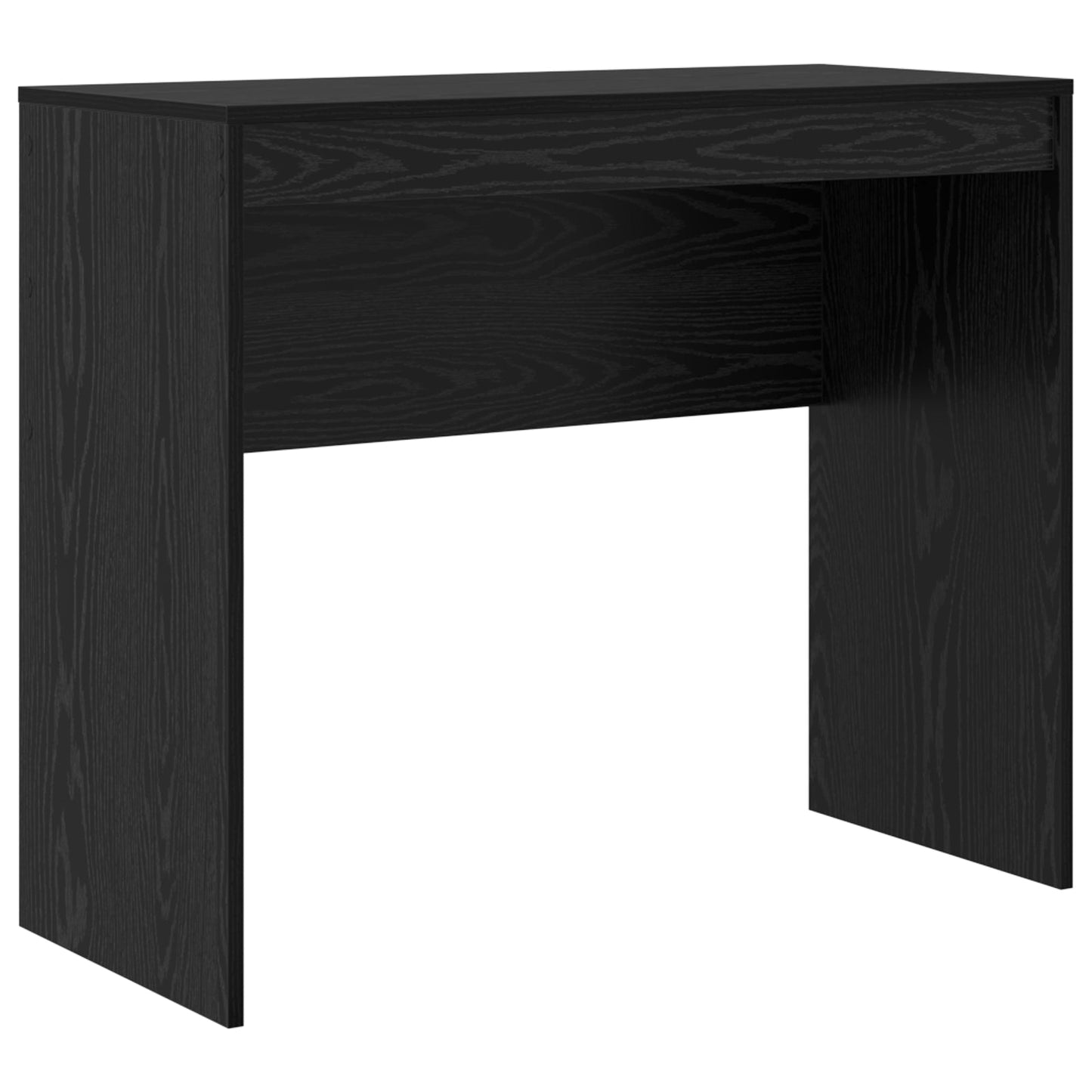 Desk with Storage Black Oak Engineered Wood