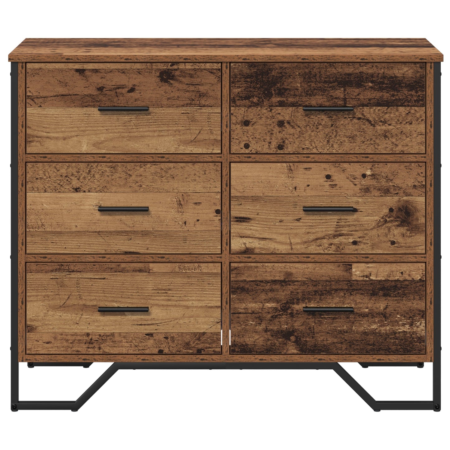 Chest of Drawers Old Wood 91x35.5x74.5 cm Engineered Wood