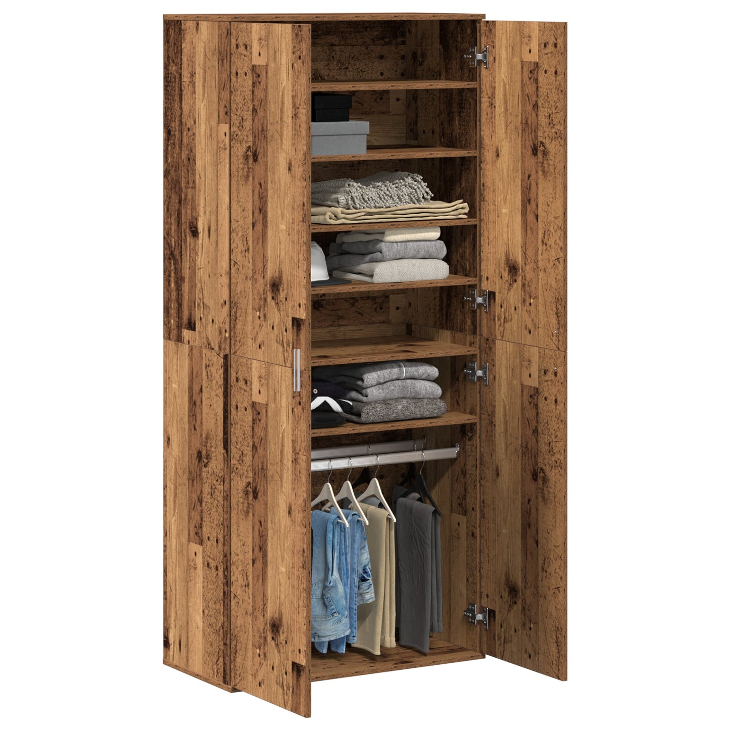 Highboard Old Wood 80x39x178 cm Engineered Wood