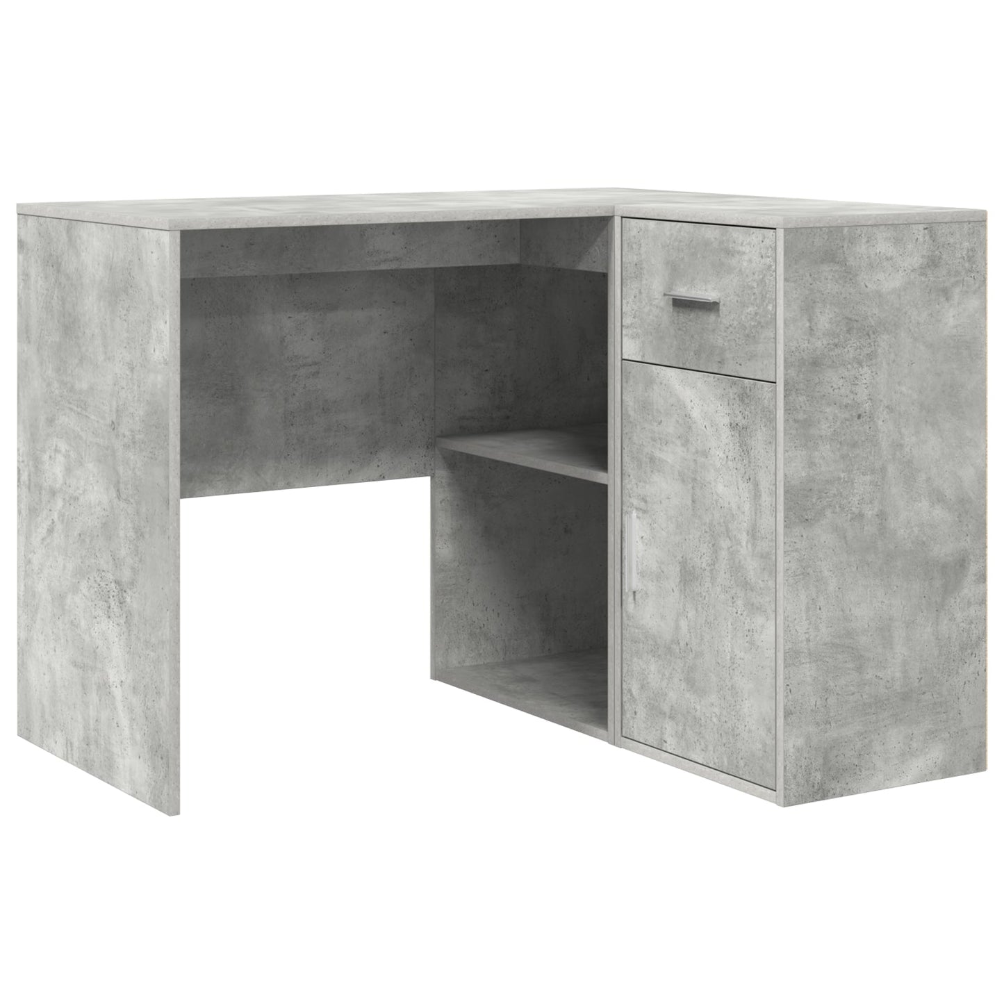 Corner Desk Concrete Grey 102x88x75 cm Engineered Wood