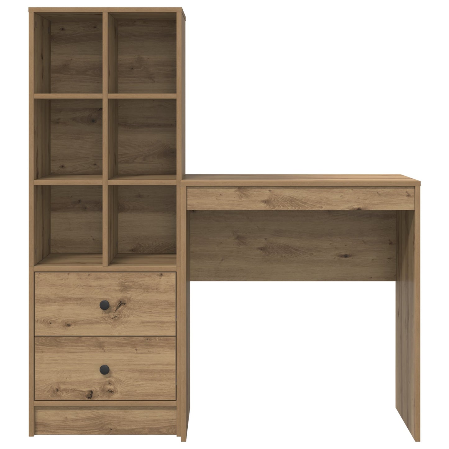 Desk with Storage Artisan Oak Engineered Wood