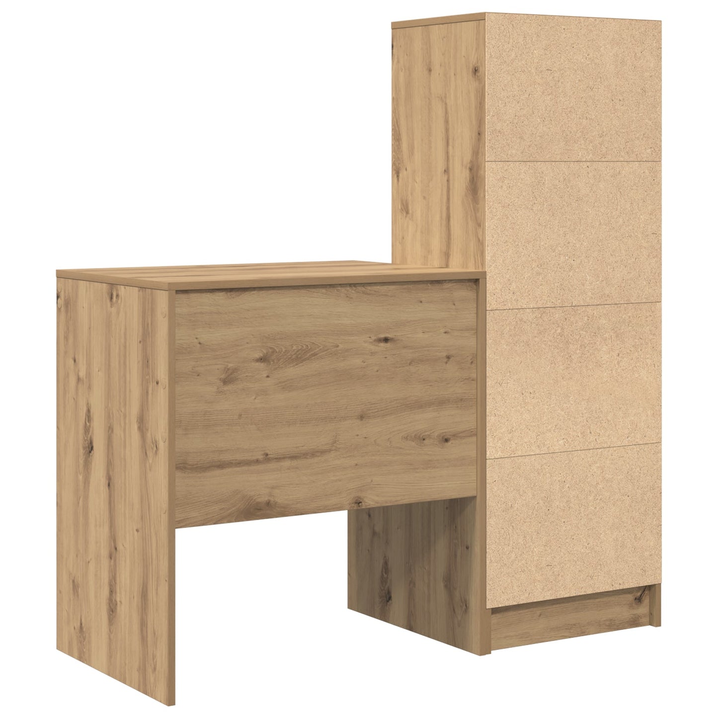 Desk with Storage Artisan Oak Engineered Wood