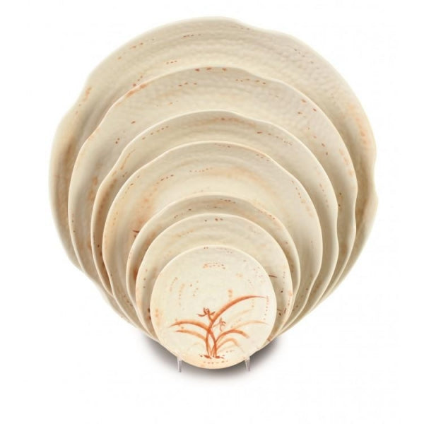 Gold Orchid Melamine Lotus Shape Plate 355mm / 14'' - Pack Of 12