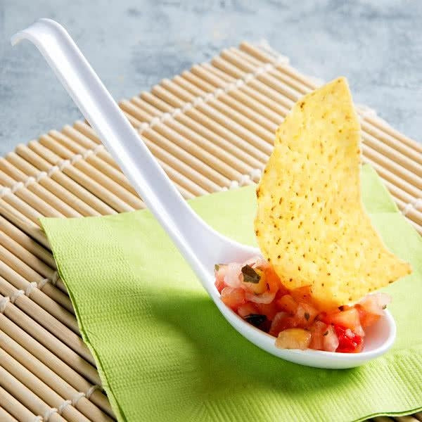 Classic Melamine White Soup Spoon - Pack of 12
