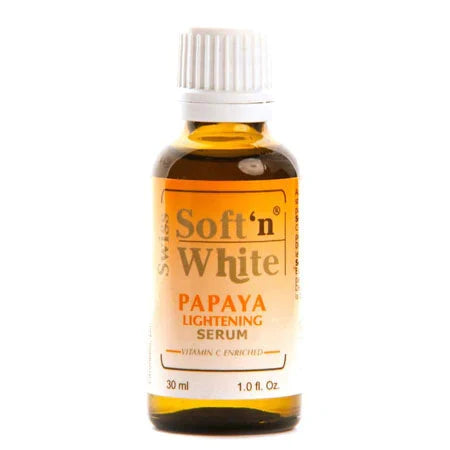 Soft'n White Papaya Lightening Serum - Skin Brightening & Dark Spot Correction for All Skin Types 30ml