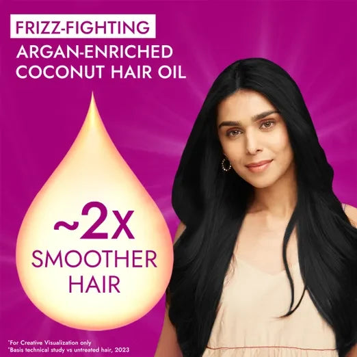 Parachute Advansed Argan-Enriched Coconut Hair Oil Smooths Dry, Damaged Hair 200 ml/6.8 oz