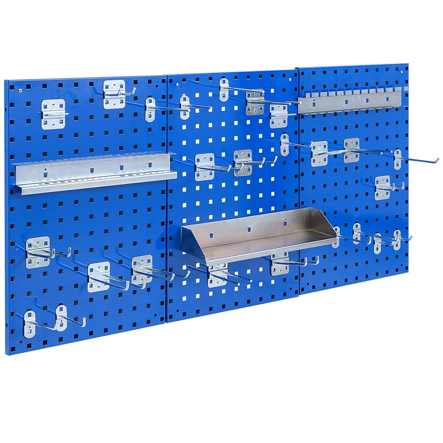 Wall-Mounted Pegboard Tool Organizing Kit with 28 PCS Hanging Accessories-Black
