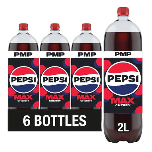 Pepsi Max Cherry No Sugar Cola Bottle PMP 2L (Case of 6)