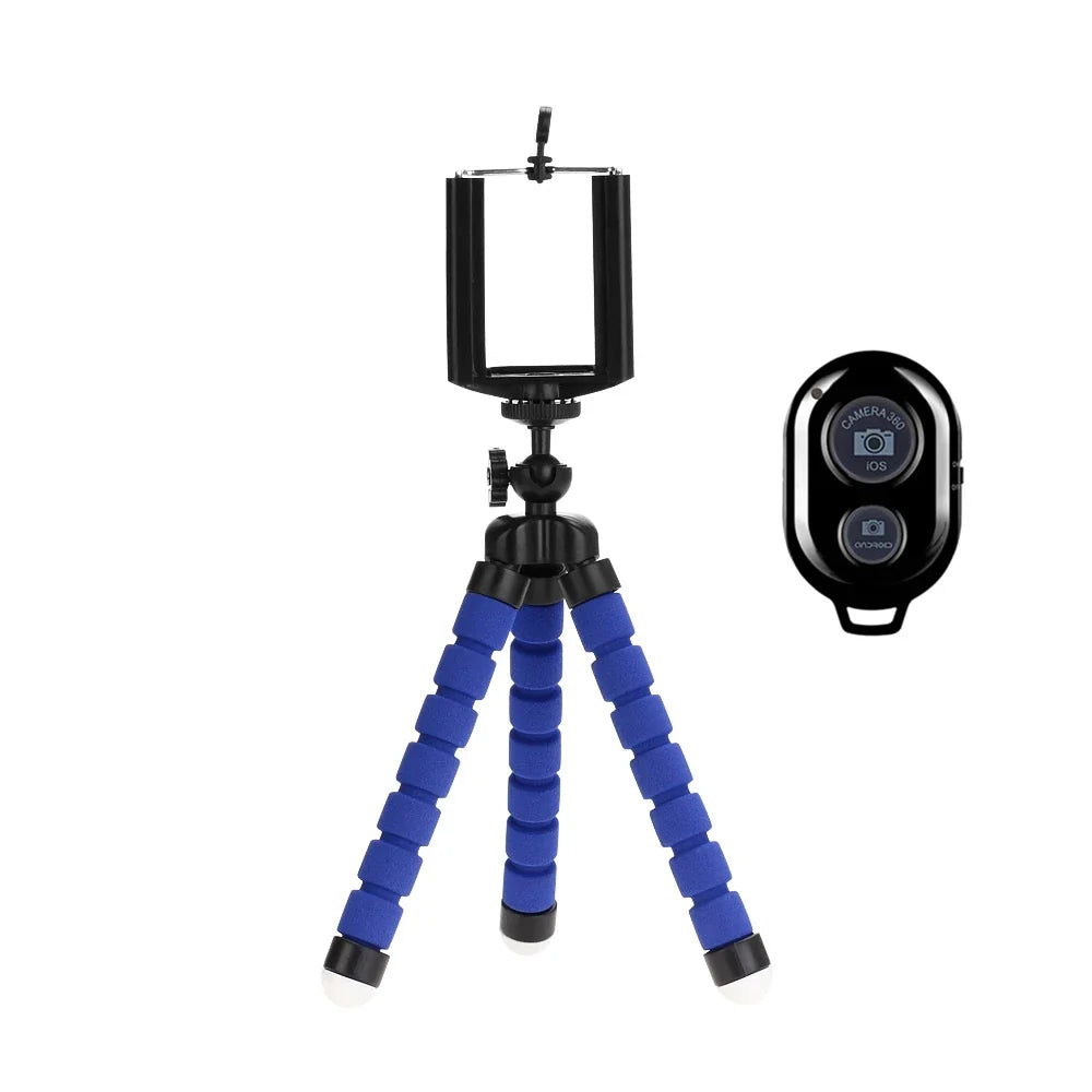 Phone Tripod Stand - Mini Tripod with Mobile Camera Holder Clip for Smartphone & Camera