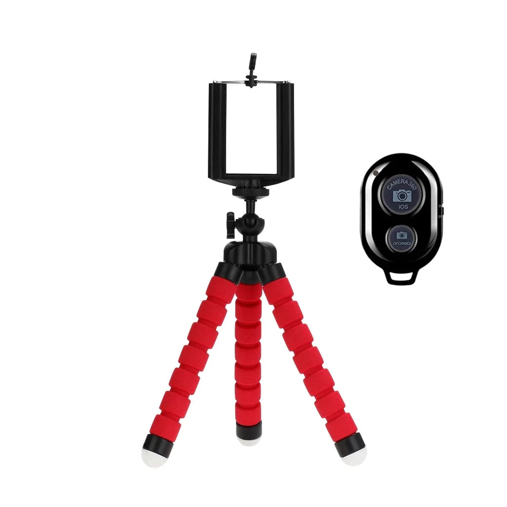 Phone Tripod Stand - Mini Tripod with Mobile Camera Holder Clip for Smartphone & Camera