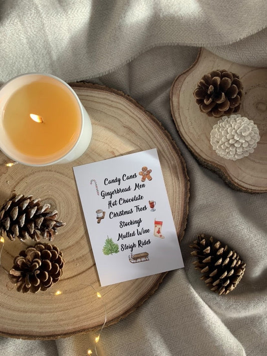 Christmas List Winter Christmas Seasonal Wall Home Decor Print