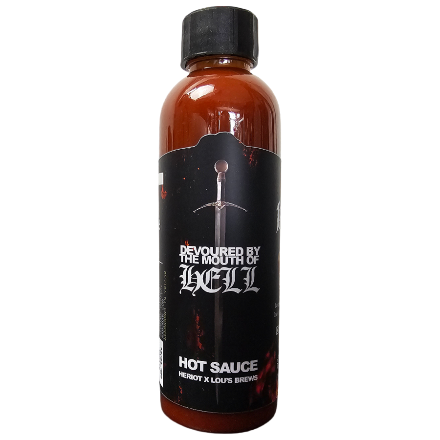 Lou's x Heriot x Kerrang: Devoured By The Mouth Of Hell Hot Sauce