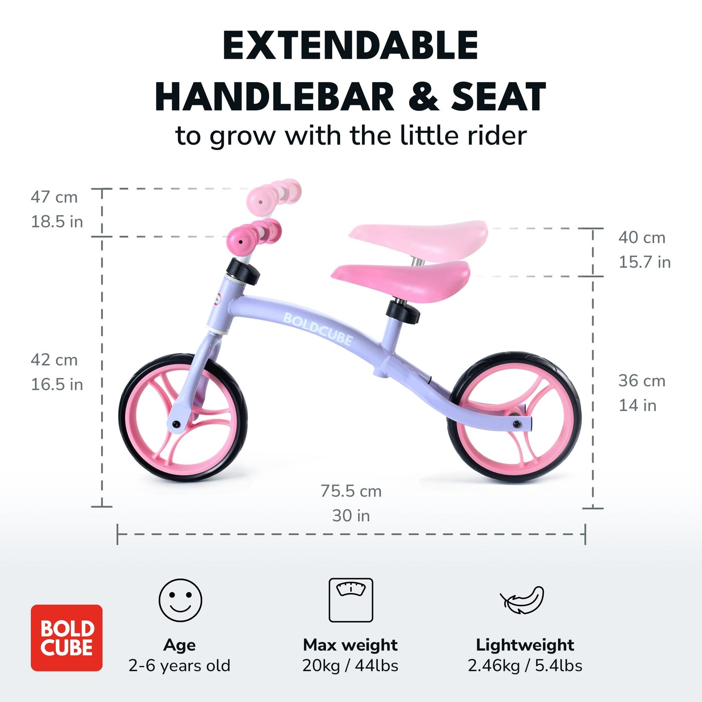 BOLDCUBE X Little Tikes Kids Balance Bike