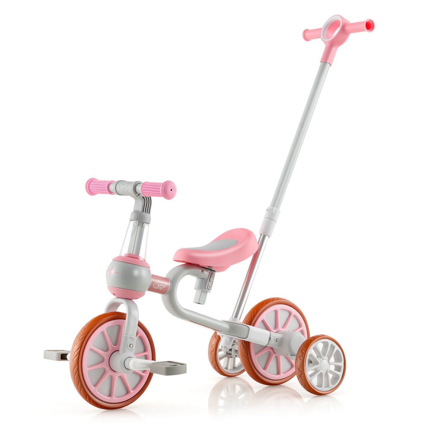 4-in-1 Multifunctional Kids Training Balance Trike wih Adjustable Push Handle-Navy