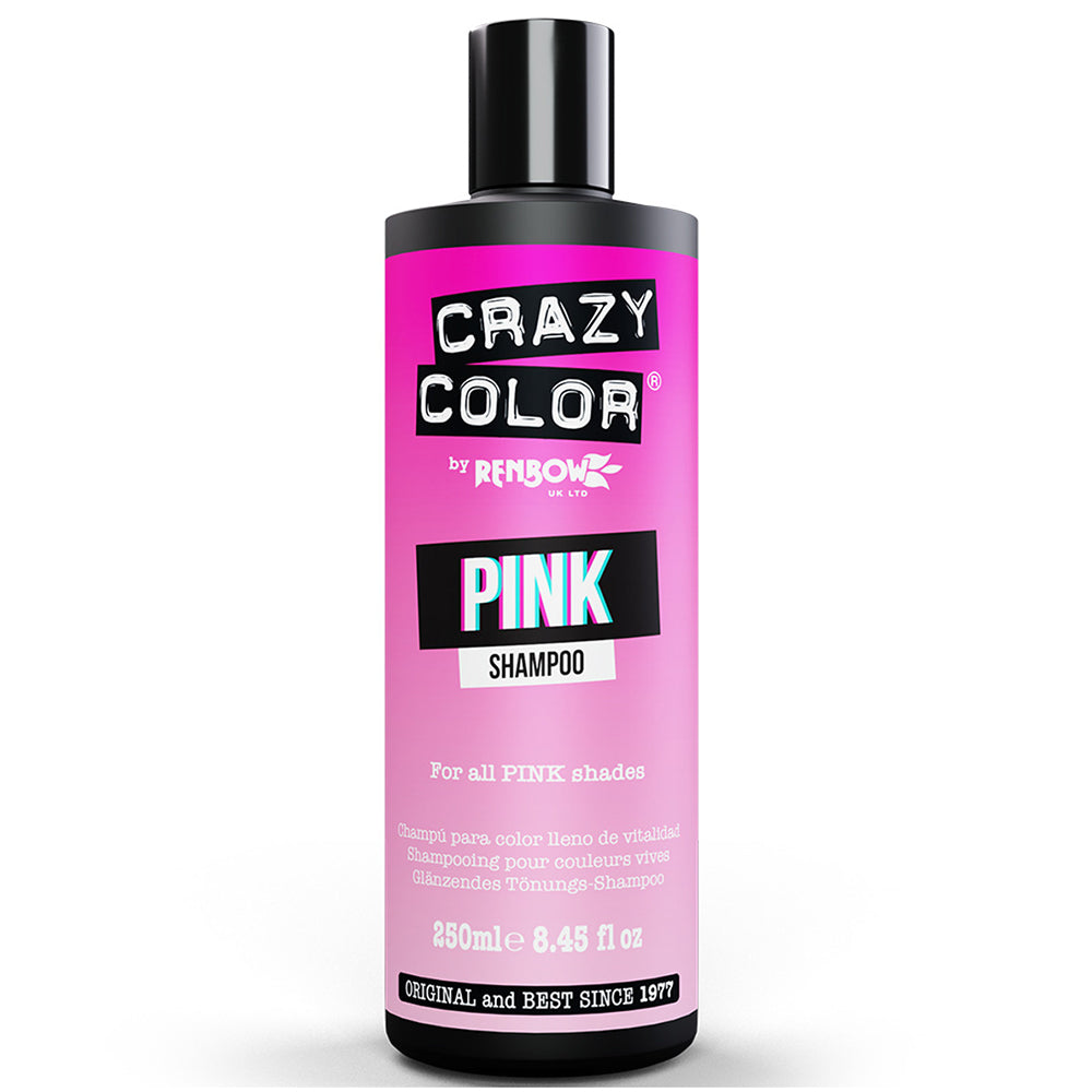 Crazy Color Pink Shampoo Vibrant Color Maintenance & Refresh for Pink & Rose Gold Hair 250 ml / 8.45 oz