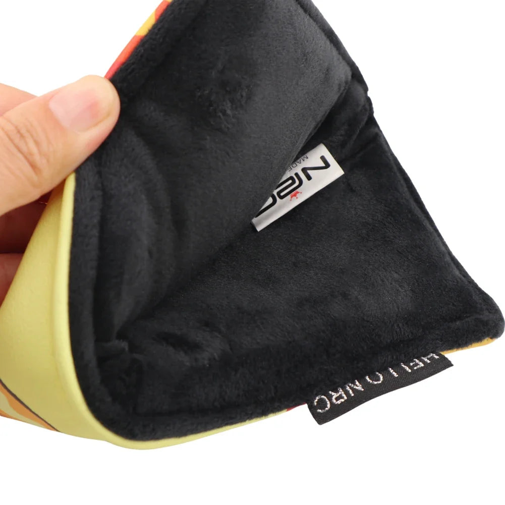Pizza Golf Club Headcover Driver Fairway Hybrid Head Cover PU Leather Lined