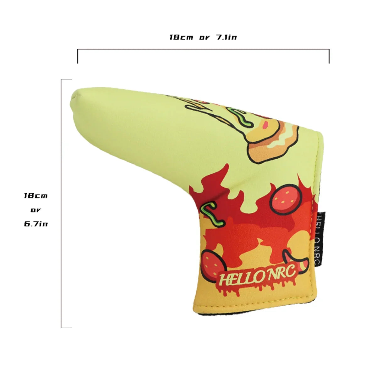 Pizza Golf Club Headcover Driver Fairway Hybrid Head Cover PU Leather Lined