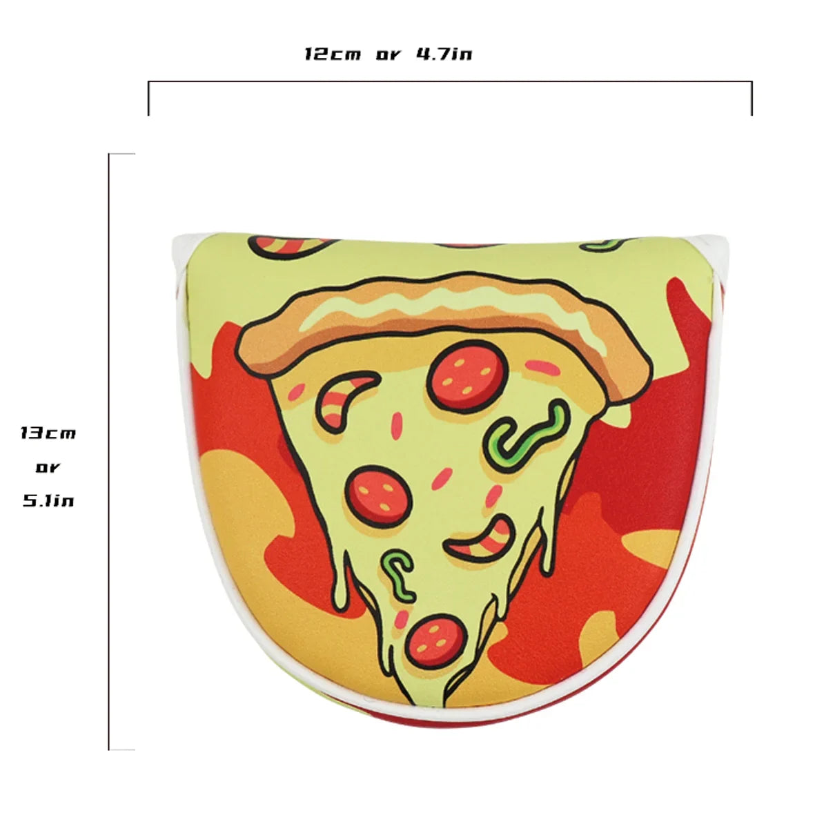 Pizza Golf Club Headcover Driver Fairway Hybrid Head Cover PU Leather Lined