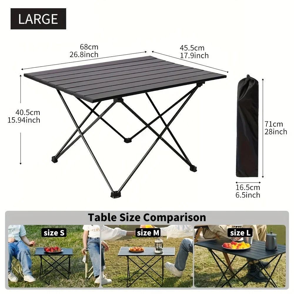 Portable Folding Outdoor Tables - Heavy Duty Aluminium Adjustable Table Indoor