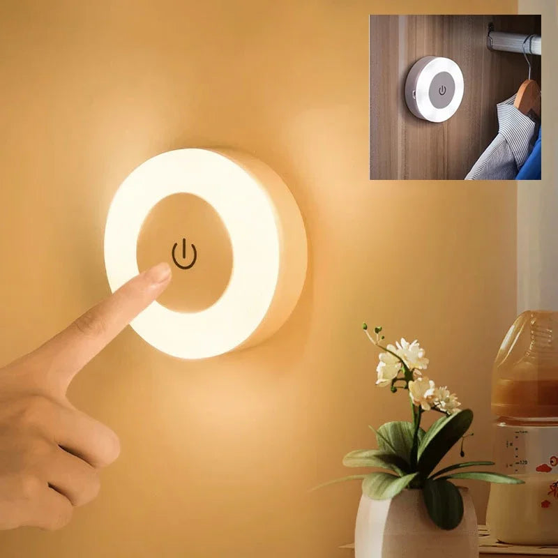 LED Portable USB Rechargeable Night Light - Bedroom & Living Room Lamp, Home Ambient Lighting