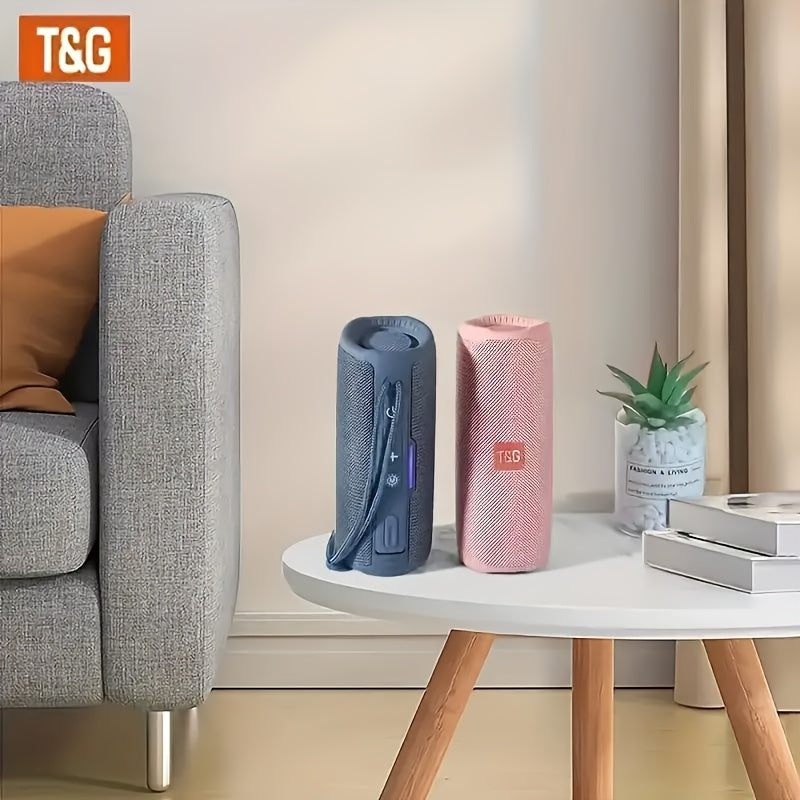 Portable Wireless Bluetooth Speaker with LED Light - Built-in Mic, Surround Sound