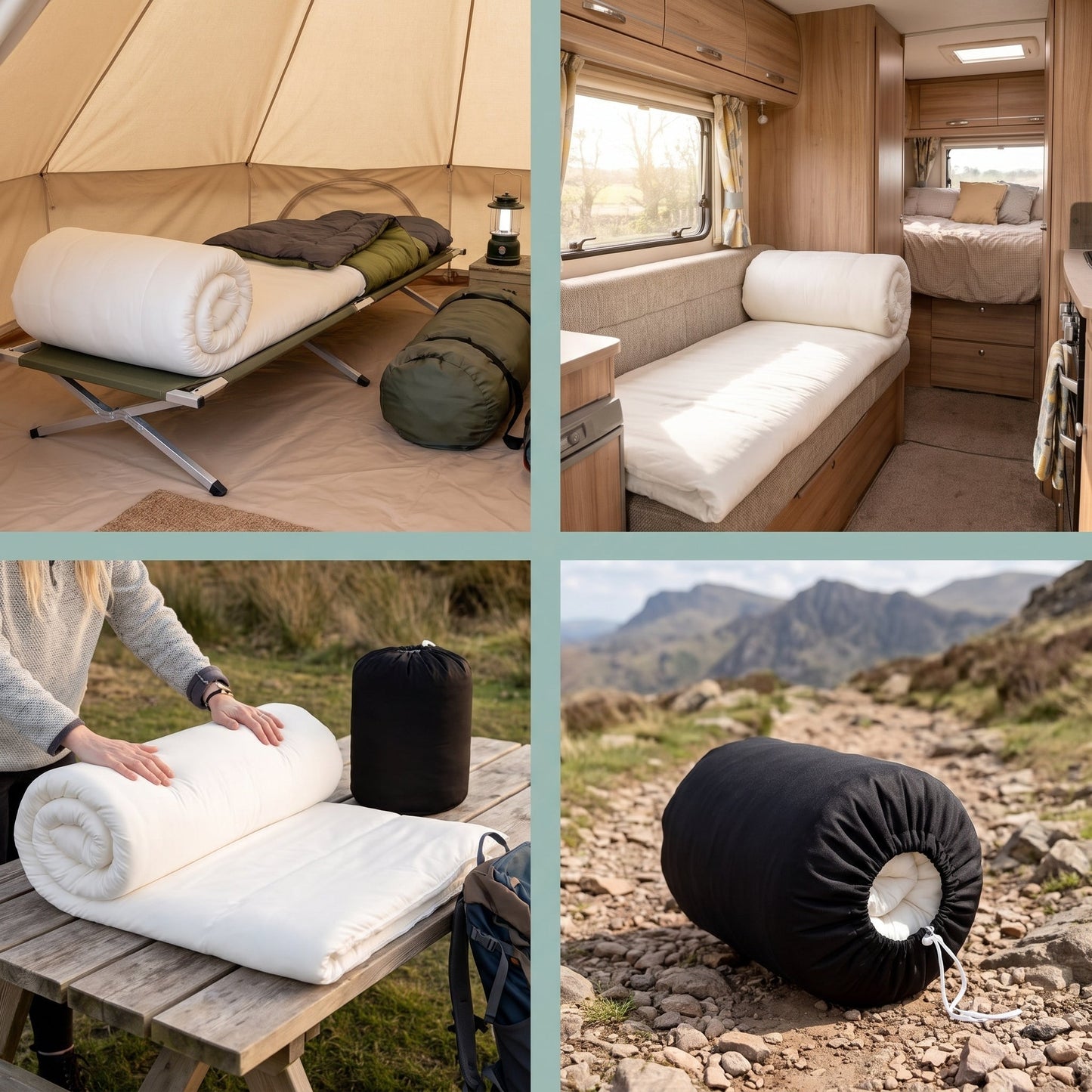 Click Clack Sofa Bed & Campervan Memory Foam Travel Topper – UK Made