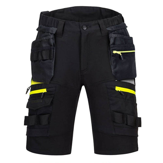 Portwest DX444 4-Way Stretch Holster Pocket Shorts Black, Waist 40"