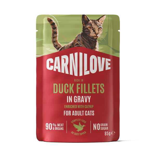 Carnilove Gravy Duck with Catnip Cat Pouch 24 x 85g