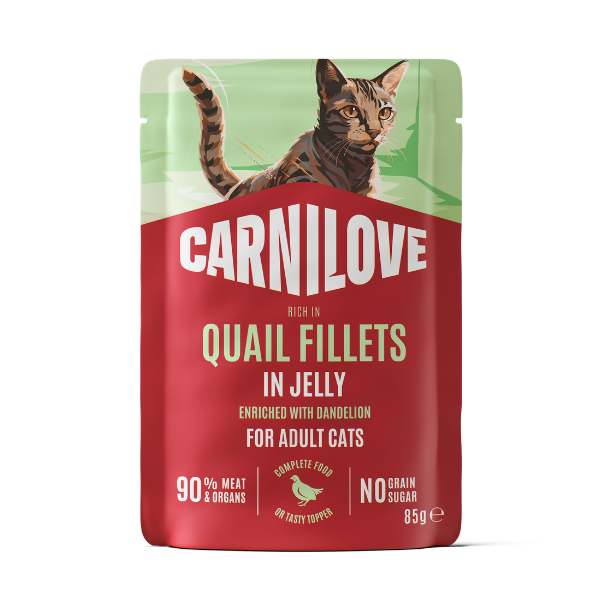 Carnilove Jelly Quail with Dandelion Cat Pouch 24 x 85g