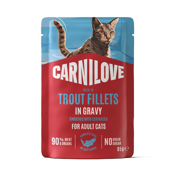 Carnilove Gravy Trout with Echinacea Cat Pouch 24 x 85g