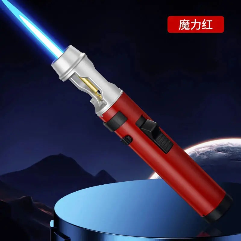 Powerful Windproof Metal Gas Lighter – Jet Flame Torch for Kitchen, BBQ, Smoking, Cigar – Men's Gift & Accessories