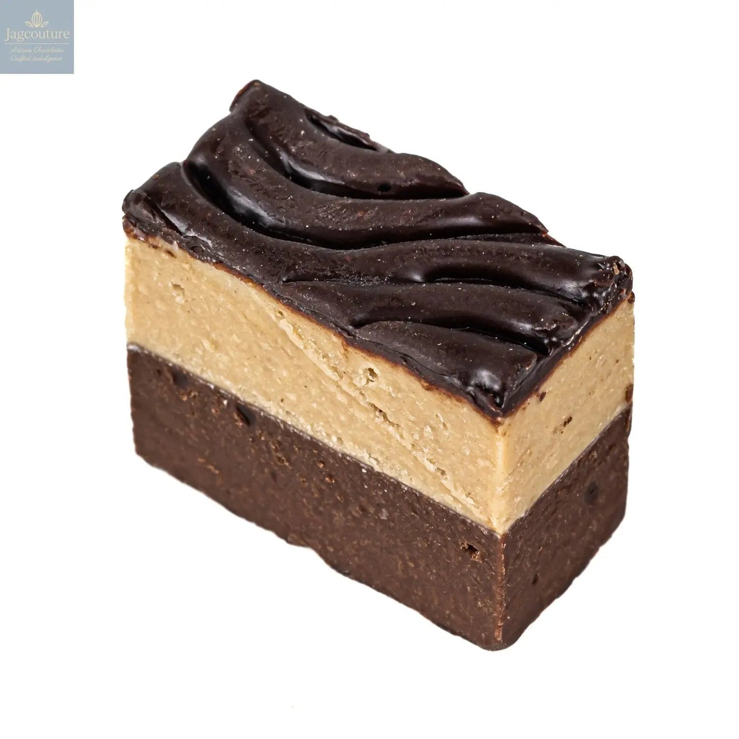 Praline slice - dark chocolate layer of hazelnut praline with a layer of almond praline topped with dark chocolate 13g approx 1kg