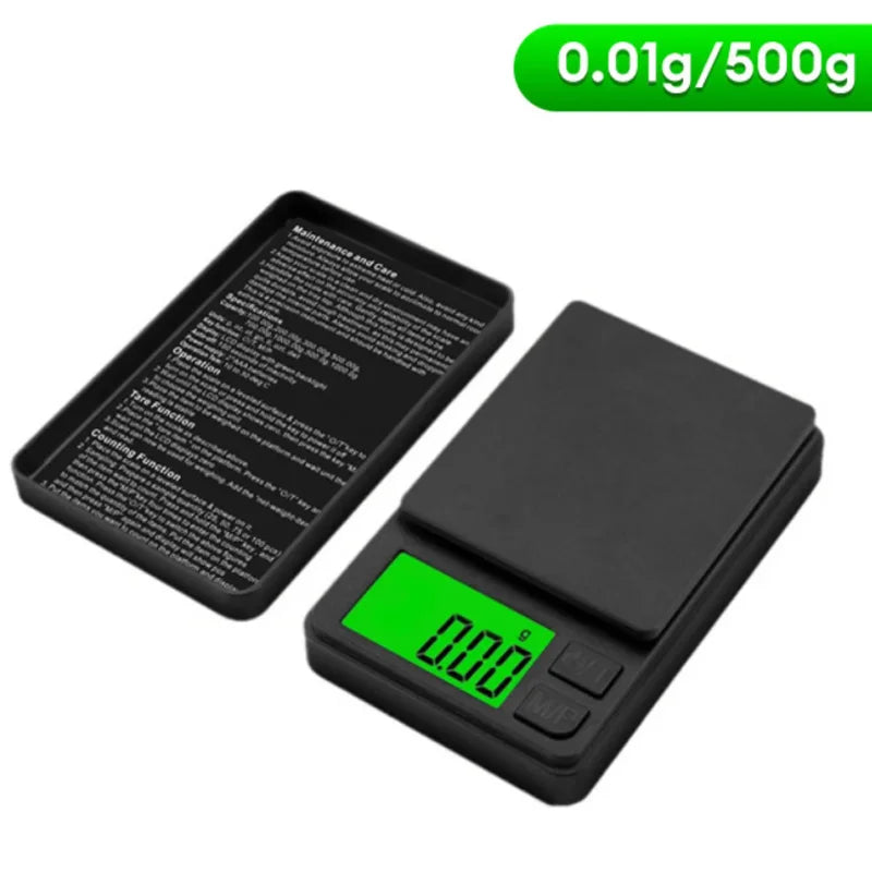 Precision Digital Pocket Scale - Mini Gram Scale for Jewellery, Food with Backlit LCD Display - Portable Travel Scale
